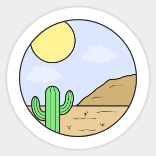 Pastel desert Sticker